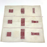 C. 1900 Red and White Dutch Darning Sampler, Grid of Nine Darns Plus One