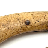 Beautiful Pair of 19th Century Inuit Caribou Bone and Iron Knives
