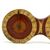 Great Old Two Dial Wooden Folk Art Score Keeper with Handwritten Numbers, 0-100