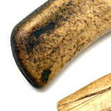 Beautiful Pair of 19th Century Inuit Caribou Bone and Iron Knives