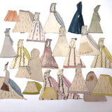 Extensive Set of Marvelous Handmade Rabbit Paper Dolls with Many Many Outfits!