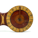 Great Old Two Dial Wooden Folk Art Score Keeper with Handwritten Numbers, 0-100