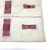 C. 1900 Red and White Dutch Darning Sampler, Grid of Nine Darns Plus One