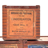 Three Late 19th C. Milton Bradley Froebel Kindergarten Gifts (Blocks) Boxes (Empty, As Found)