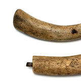 Beautiful Pair of 19th Century Inuit Caribou Bone and Iron Knives