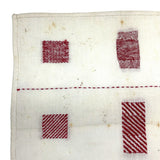 C. 1900 Red and White Dutch Darning Sampler, Grid of Nine Darns Plus One