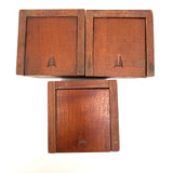 Three Late 19th C. Milton Bradley Froebel Kindergarten Gifts (Blocks) Boxes (Empty, As Found)