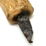 Beautiful Pair of 19th Century Inuit Caribou Bone and Iron Knives