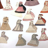 Extensive Set of Marvelous Handmade Rabbit Paper Dolls with Many Many Outfits!