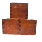 Three Late 19th C. Milton Bradley Froebel Kindergarten Gifts (Blocks) Boxes (Empty, As Found)