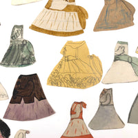 Extensive Set of Marvelous Handmade Rabbit Paper Dolls with Many Many Outfits!