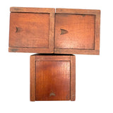 Three Late 19th C. Milton Bradley Froebel Kindergarten Gifts (Blocks) Boxes (Empty, As Found)