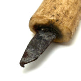 Beautiful Pair of 19th Century Inuit Caribou Bone and Iron Knives