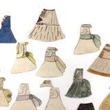 Extensive Set of Marvelous Handmade Rabbit Paper Dolls with Many Many Outfits!