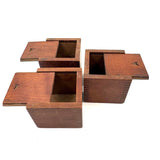 Three Late 19th C. Milton Bradley Froebel Kindergarten Gifts (Blocks) Boxes (Empty, As Found)