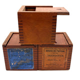 Three Late 19th C. Milton Bradley Froebel Kindergarten Gifts (Blocks) Boxes (Empty, As Found)