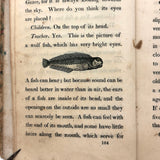 C. Mid 19th Century Natural History Catechism Book with Wonderful Hand-colored Engravings