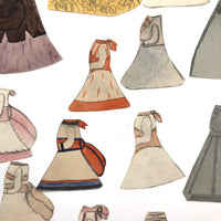 Extensive Set of Marvelous Handmade Rabbit Paper Dolls with Many Many Outfits!