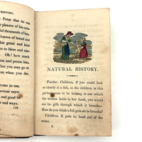 C. Mid 19th Century Natural History Catechism Book with Wonderful Hand-colored Engravings