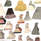 Extensive Set of Marvelous Handmade Rabbit Paper Dolls with Many Many Outfits!