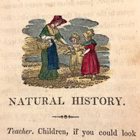C. Mid 19th Century Natural History Catechism Book with Wonderful Hand-colored Engravings