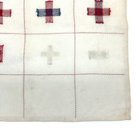 c. 1900 Dutch Darning Sampler: Blue and Red, Alphabet and Numbers