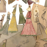 Extensive Set of Marvelous Handmade Rabbit Paper Dolls with Many Many Outfits!