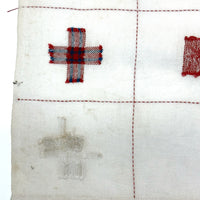 c. 1900 Dutch Darning Sampler: Blue and Red, Alphabet and Numbers