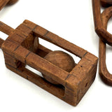 Ball in Cage on Chain, Old Folk Art Whimsy Carving