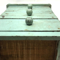 Sweet Handmade Crate Wood Sewing Chest in Original Paint
