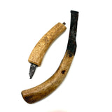 Beautiful Pair of 19th Century Inuit Caribou Bone and Iron Knives