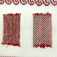 c. 1900 Dutch Darning Sampler: Blue and Red, Alphabet and Numbers
