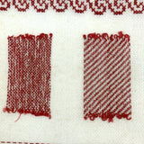 c. 1900 Dutch Darning Sampler: Blue and Red, Alphabet and Numbers