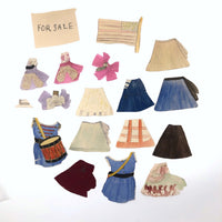 Extensive Set of Marvelous Handmade Rabbit Paper Dolls with Many Many Outfits!