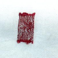 c. 1900 Dutch Darning Sampler: Blue and Red, Alphabet and Numbers