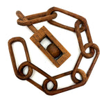 Ball in Cage on Chain, Old Folk Art Whimsy Carving