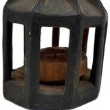 Unusual Old Architectural Whimsy Carving in Crusty Dark Green Paint
