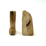 (Turning the Corner and Waving) Pair of Antique Inuit Carved Bone Objects