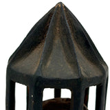 Unusual Old Architectural Whimsy Carving in Crusty Dark Green Paint