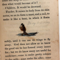C. Mid 19th Century Natural History Catechism Book with Wonderful Hand-colored Engravings