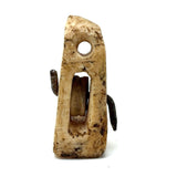 (Turning the Corner and Waving) Pair of Antique Inuit Carved Bone Objects