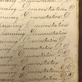 Charming Demonstrations and Lamentations: Earlyish Century Penmanship Practice Notebook