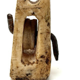 (Turning the Corner and Waving) Pair of Antique Inuit Carved Bone Objects