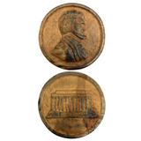 Old Carved (Oversized, and Timely) Folk Art Double-sided Lincoln Penny