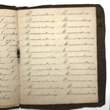 Charming Demonstrations and Lamentations: Earlyish Century Penmanship Practice Notebook