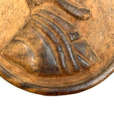 Old Carved (Oversized, and Timely) Folk Art Double-sided Lincoln Penny
