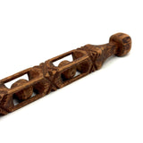 One Ball After Another, 24 Inch Tall Intricately Carved Old Carved Folk Art Whimsy with Custom Stand