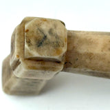 (Turning the Corner and Waving) Pair of Antique Inuit Carved Bone Objects