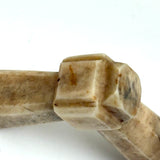 (Turning the Corner and Waving) Pair of Antique Inuit Carved Bone Objects