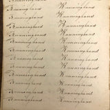 Charming Demonstrations and Lamentations: Earlyish Century Penmanship Practice Notebook